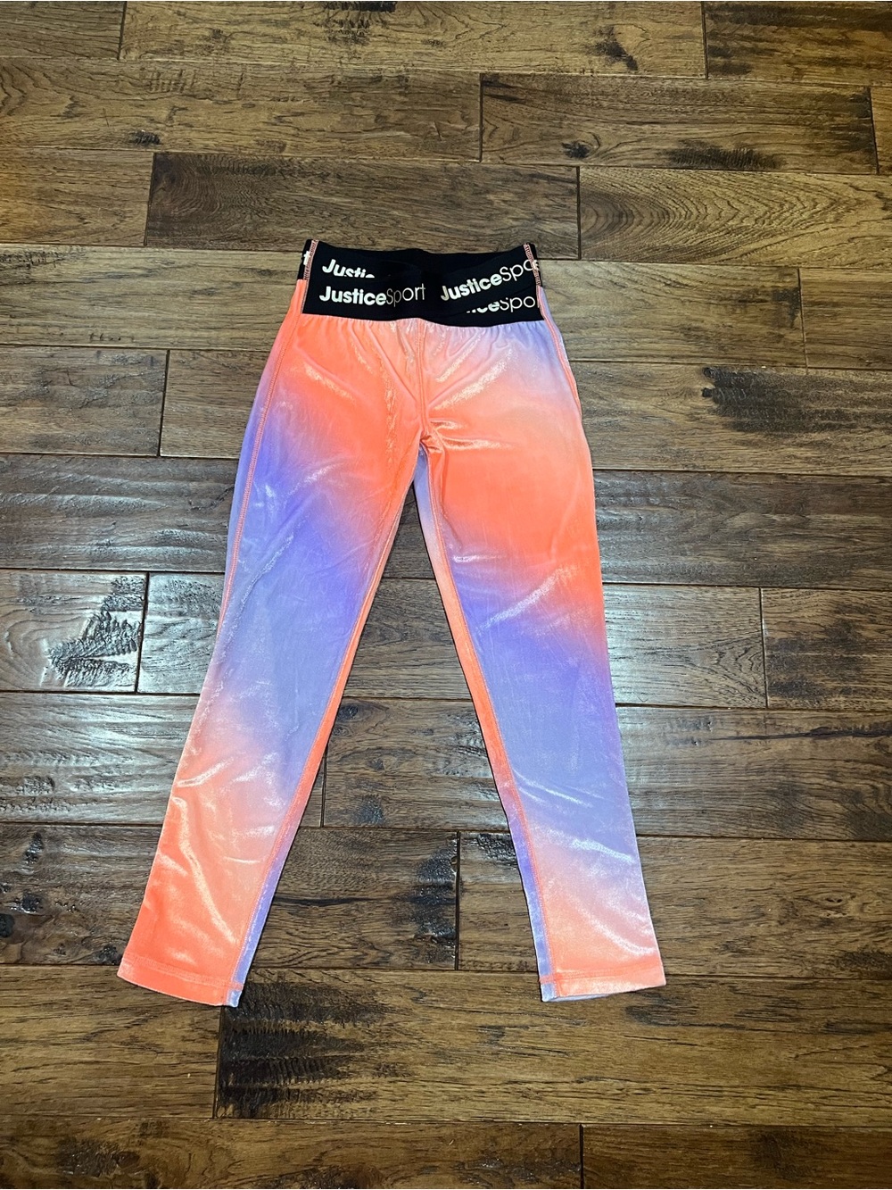 Justice size 10-12 Sport Girls' Pink & Purple Ombre Active Leggings